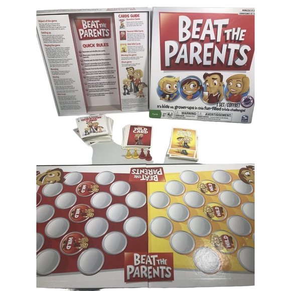 Beat the Parents Family Trivia Game Spin Master- COMPLETE Kids Vs Parents Family - Picture 3 of 6